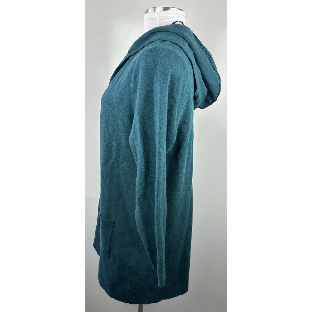 Torrid Open Front Hooded Cardigan Sweater Jacket Pockets Dark Teal Plus Size 3X - Picture 6 of 14